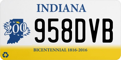 IN license plate 958DVB