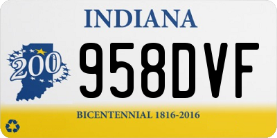 IN license plate 958DVF