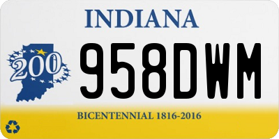 IN license plate 958DWM