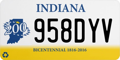 IN license plate 958DYV