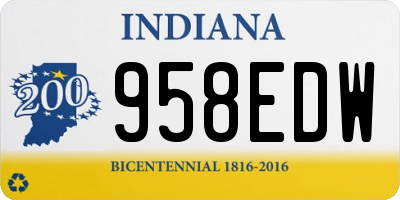 IN license plate 958EDW