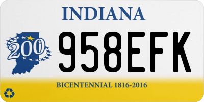 IN license plate 958EFK