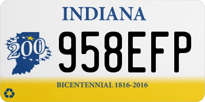 IN license plate 958EFP