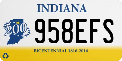 IN license plate 958EFS
