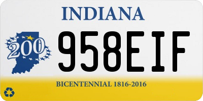 IN license plate 958EIF