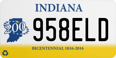 IN license plate 958ELD
