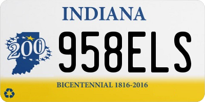 IN license plate 958ELS