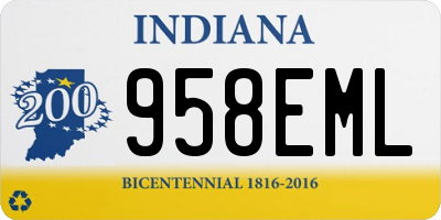 IN license plate 958EML