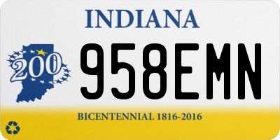 IN license plate 958EMN
