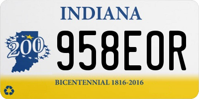 IN license plate 958EOR