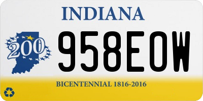 IN license plate 958EOW