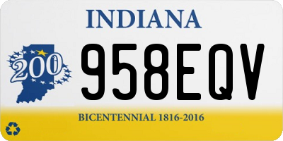 IN license plate 958EQV