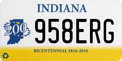 IN license plate 958ERG