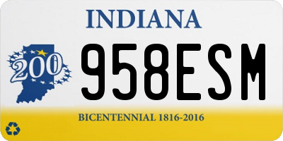 IN license plate 958ESM