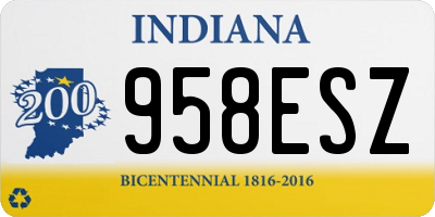 IN license plate 958ESZ