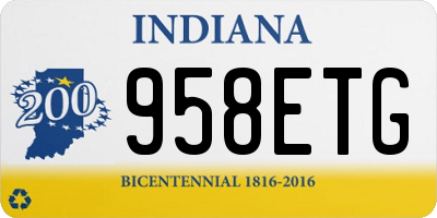 IN license plate 958ETG