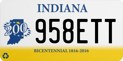 IN license plate 958ETT