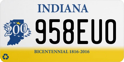 IN license plate 958EUO