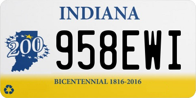 IN license plate 958EWI