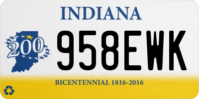 IN license plate 958EWK
