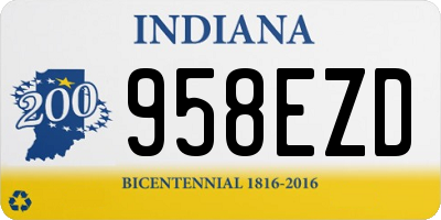 IN license plate 958EZD