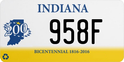 IN license plate 958F