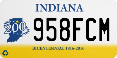 IN license plate 958FCM