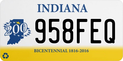 IN license plate 958FEQ