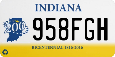 IN license plate 958FGH