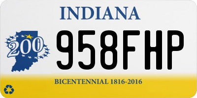 IN license plate 958FHP