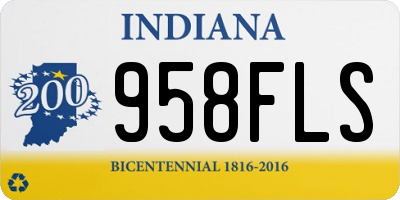 IN license plate 958FLS