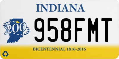 IN license plate 958FMT