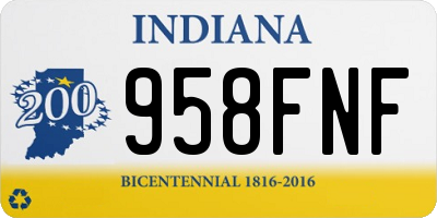 IN license plate 958FNF