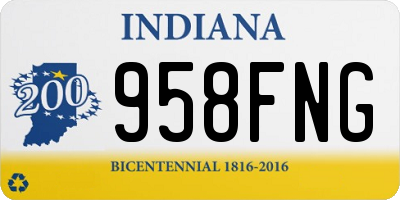 IN license plate 958FNG