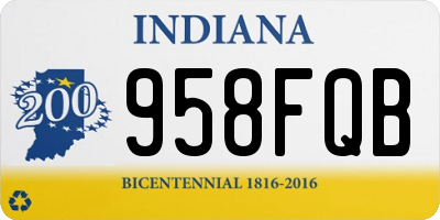 IN license plate 958FQB