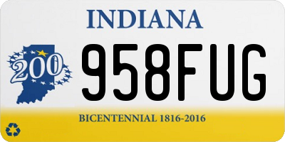 IN license plate 958FUG