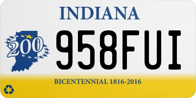 IN license plate 958FUI