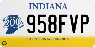 IN license plate 958FVP