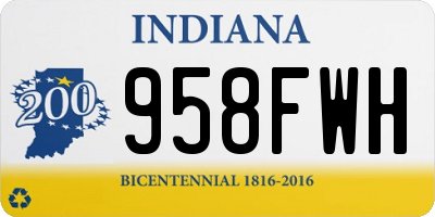 IN license plate 958FWH