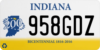 IN license plate 958GDZ