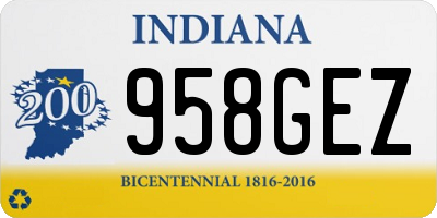 IN license plate 958GEZ