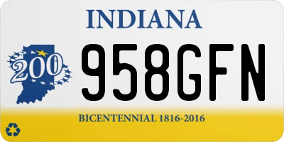 IN license plate 958GFN