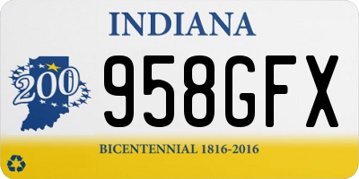 IN license plate 958GFX