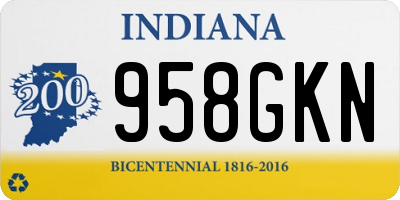 IN license plate 958GKN