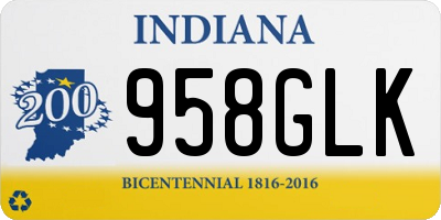 IN license plate 958GLK