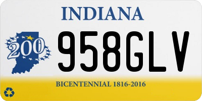 IN license plate 958GLV