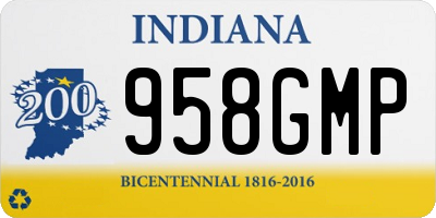 IN license plate 958GMP