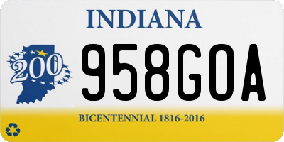 IN license plate 958GOA