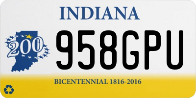 IN license plate 958GPU