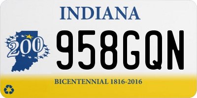 IN license plate 958GQN